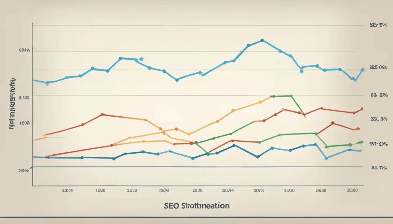 A line graph showing the upward trend of website traffic, indicating successful implementation of SEO strategies.