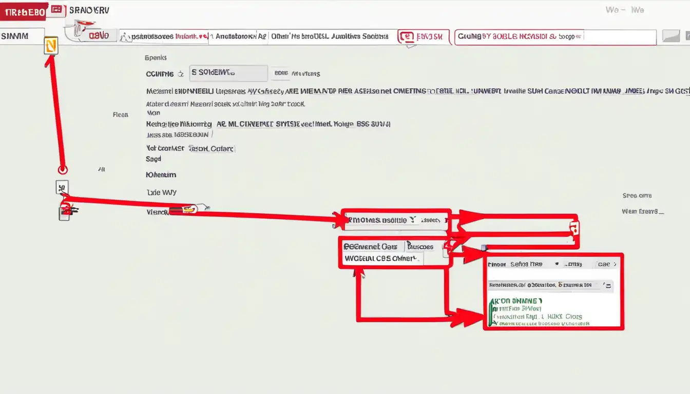 A screenshot showing a website's XML sitemap with multiple broken links highlighted in red.