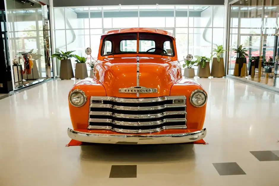 Classic Orange Chevrolet Car