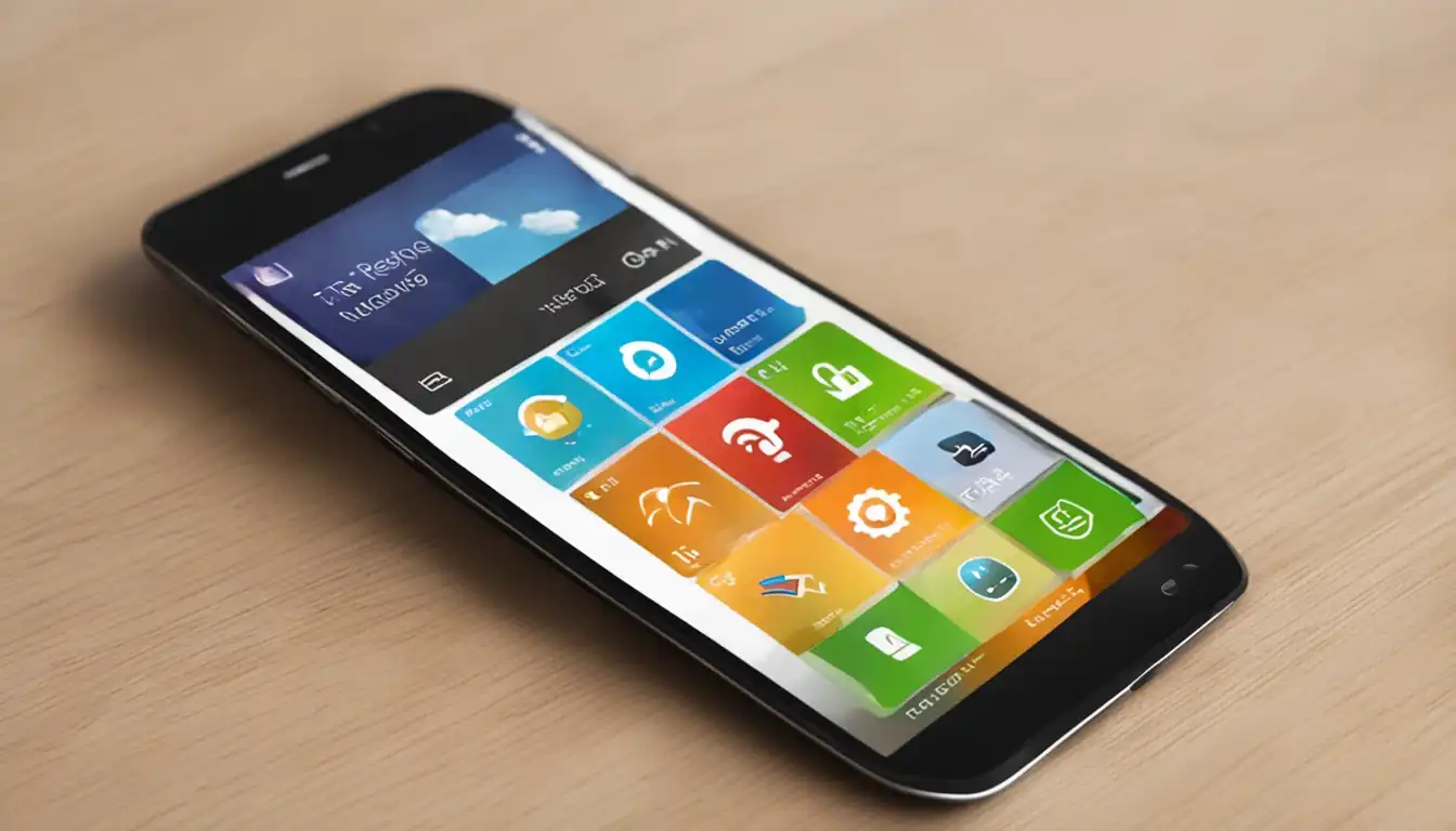 A sleek and modern smartphone displaying a responsive website design with fast loading speed.