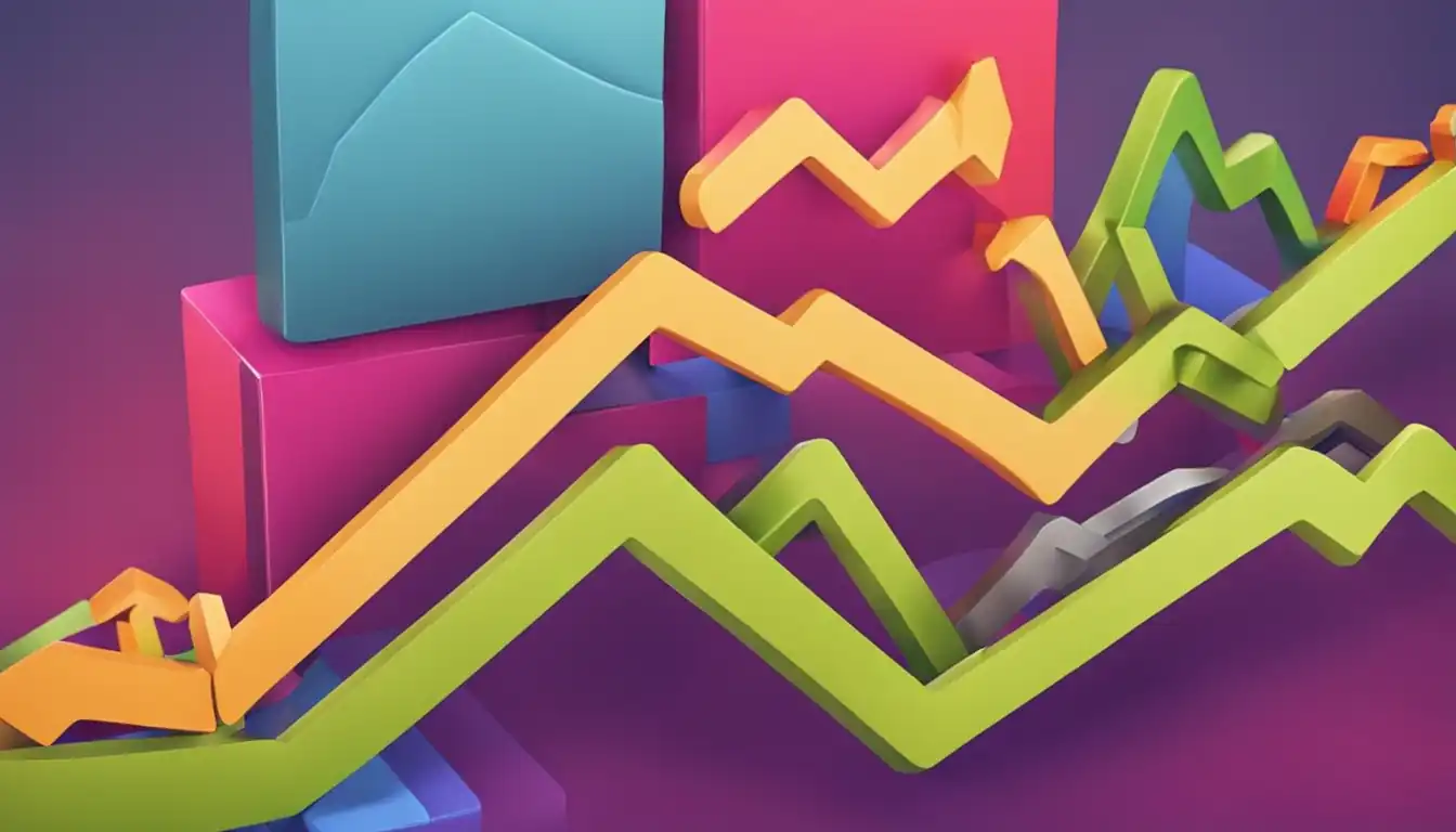 A colorful graph showing an upward trend in website traffic, symbolizing success and growth.