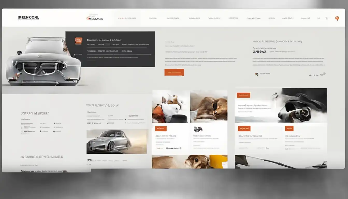 A sleek, modern website layout with perfectly optimized meta tags for search engines.