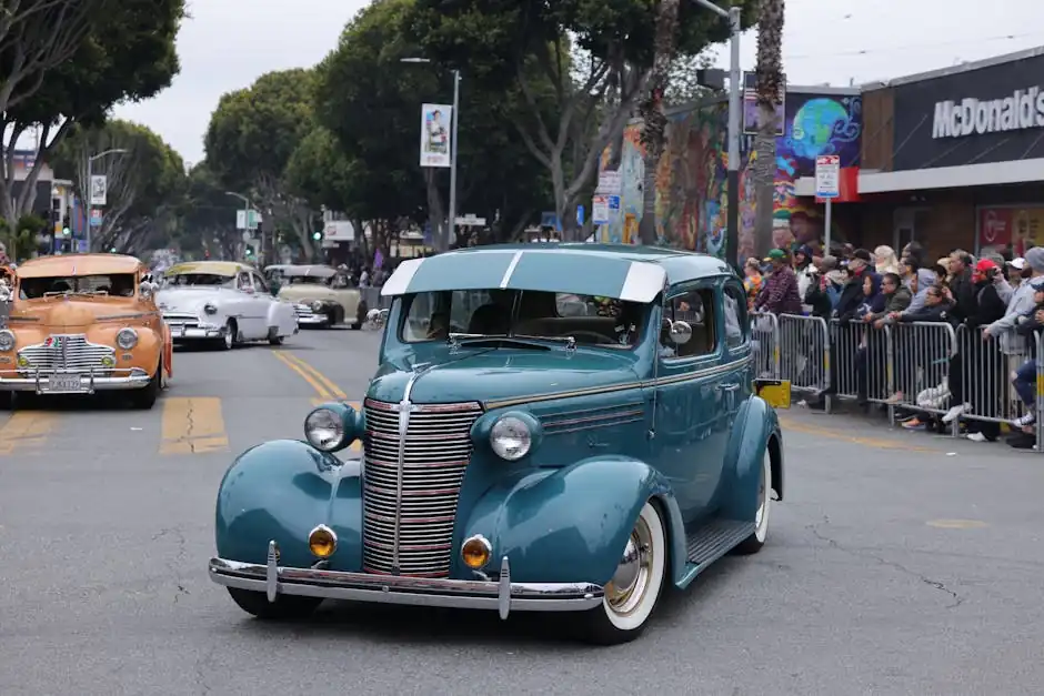 Vintage Cars Exhibition in the Street