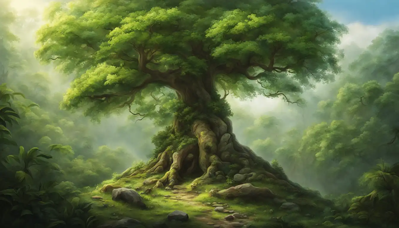 A lush, green tree standing tall in a peaceful forest setting, symbolizing longevity and timeless relevance.