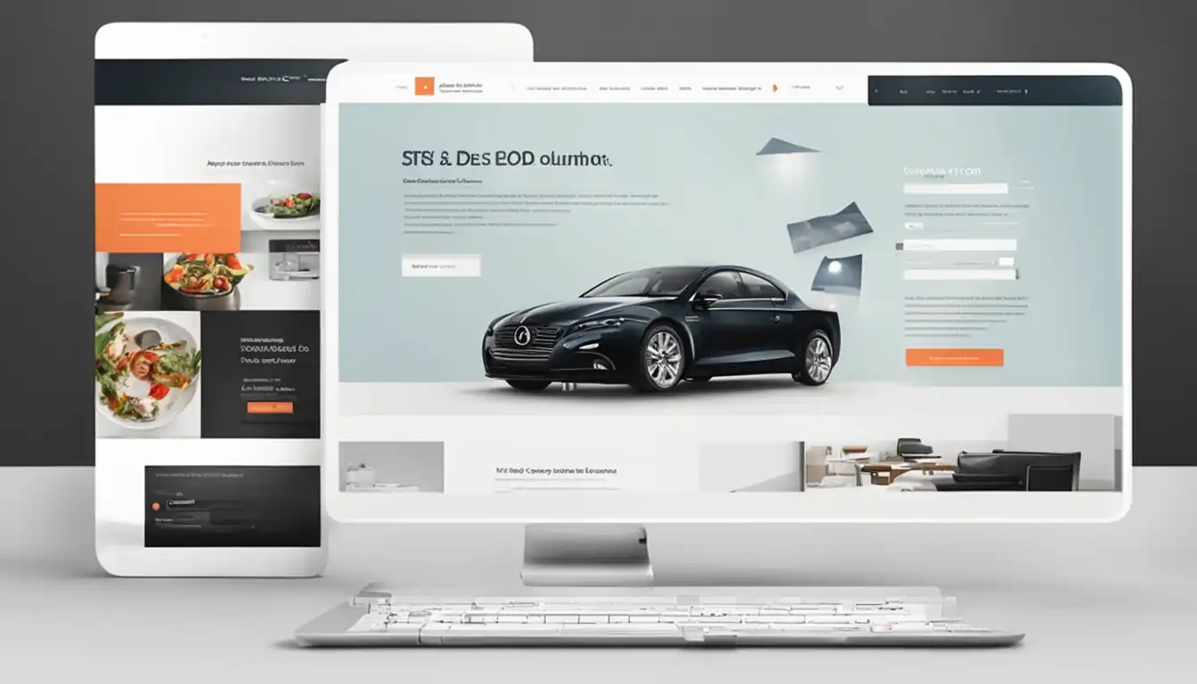 A sleek, modern website layout with clear navigation and engaging visuals for SEO content optimization.